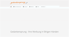 Desktop Screenshot of gedankensprung-werbung.de