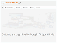 Tablet Screenshot of gedankensprung-werbung.de